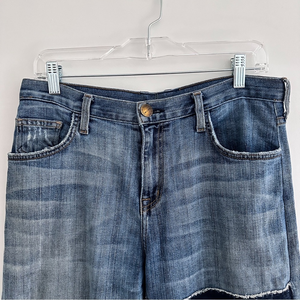 Current/Elliott Blue Patchwork Boyfriend Jeans - image 3